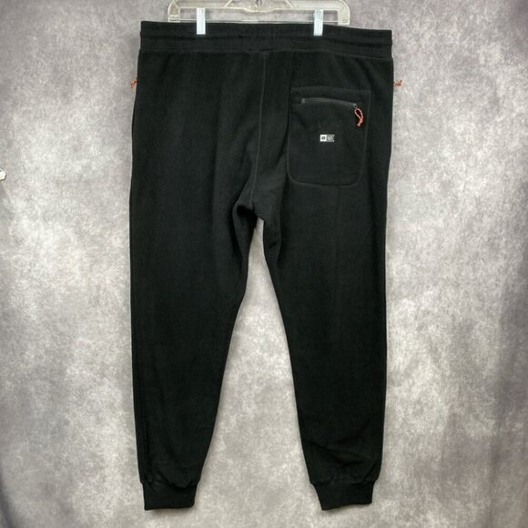 Salty Crew Fleece Joggers Sweatpants Mens XL Black Zip Pocket Drawstring - Picture 3 of 14